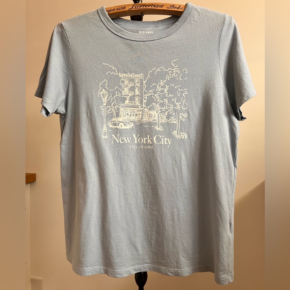 Old Navy Light Blue NYC Graphic Tee